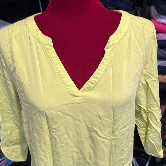 🪷 bright yellow worthington blouse 🪷 large - Picture 6 of 8